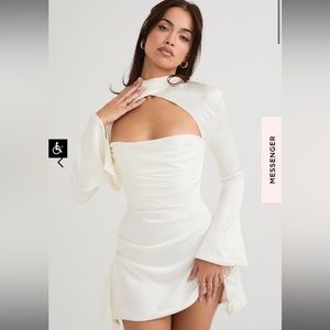 Toira ivory draped mini dress size XS